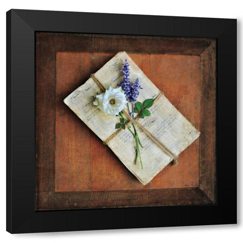 Letters To Home I Black Modern Wood Framed Art Print by Atria, Cristin