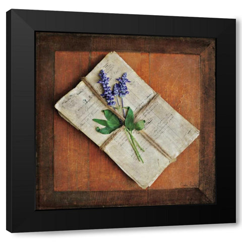 Letters To Home II Black Modern Wood Framed Art Print with Double Matting by Atria, Cristin