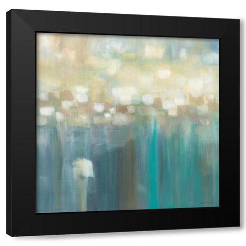Aqua Light Black Modern Wood Framed Art Print by Parker, Karen Lorena