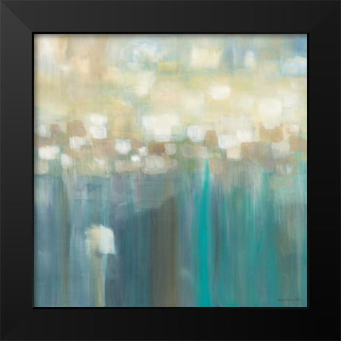 Aqua Light Black Modern Wood Framed Art Print by Parker, Karen Lorena