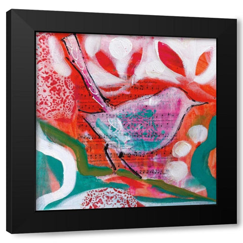 Petite Bird III Black Modern Wood Framed Art Print with Double Matting by Brooks, Amanda J.