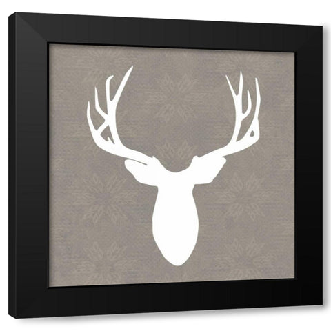 Buck II Black Modern Wood Framed Art Print with Double Matting by Berg, Sabine
