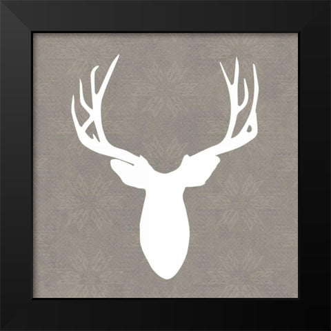 Buck II Black Modern Wood Framed Art Print by Berg, Sabine