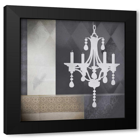 Crystal Light II Black Modern Wood Framed Art Print by Noah