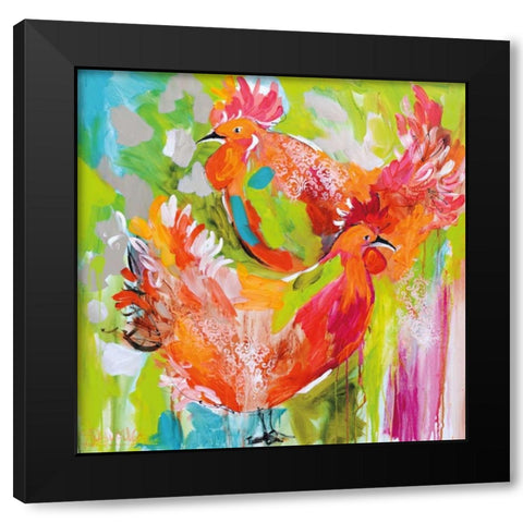You Ruffle My Feathers Black Modern Wood Framed Art Print by Brooks, Amanda J.