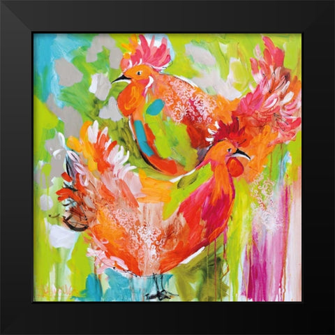 You Ruffle My Feathers Black Modern Wood Framed Art Print by Brooks, Amanda J.