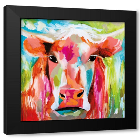 Misty Meadow Black Modern Wood Framed Art Print with Double Matting by Brooks, Amanda J.