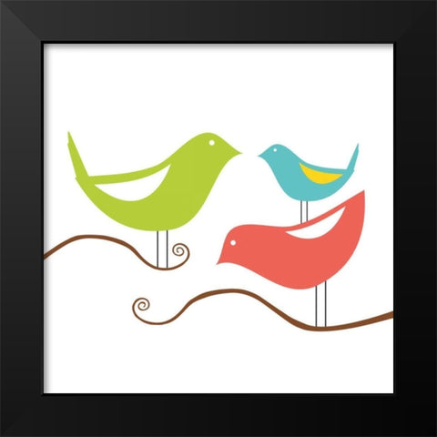 Song Birds I Black Modern Wood Framed Art Print by Berg, Sabine