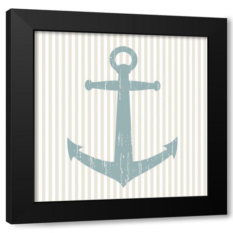 Anchor Black Modern Wood Framed Art Print with Double Matting by Berg, Sabine