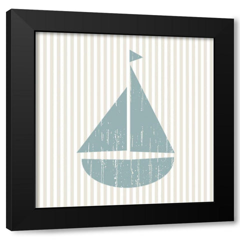 Sail Black Modern Wood Framed Art Print by Berg, Sabine