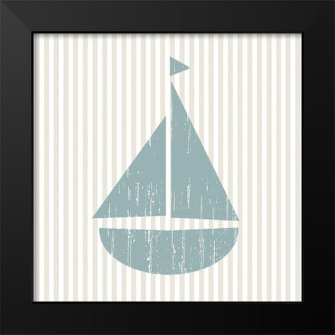 Sail Black Modern Wood Framed Art Print by Berg, Sabine