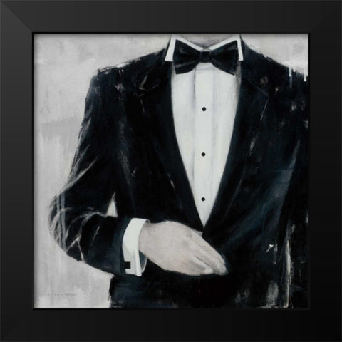 Black Tie Optional Black Modern Wood Framed Art Print by Stajan-Ferkul, Andrea