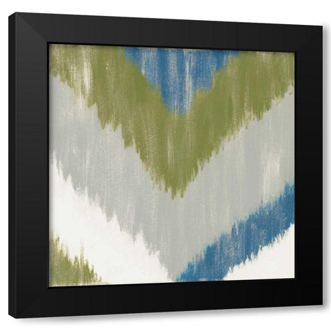 Zigs n Zags IV Black Modern Wood Framed Art Print by Vindedzis, Rita