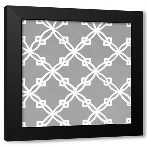 Latticework Tile I Black Modern Wood Framed Art Print by Smith, Hope