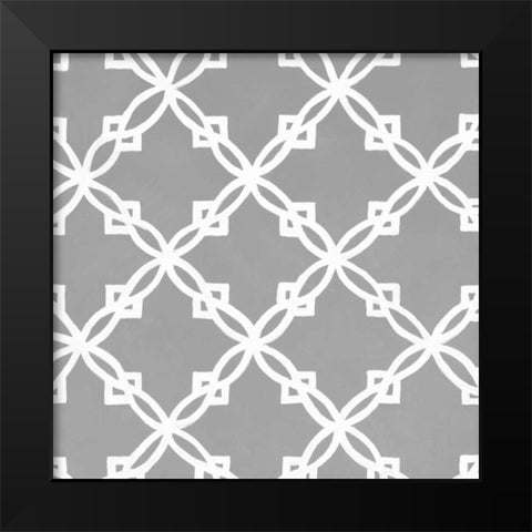 Latticework Tile I Black Modern Wood Framed Art Print by Smith, Hope