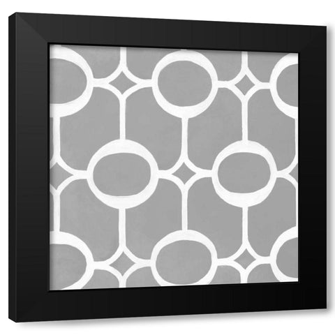 Latticework Tile II Black Modern Wood Framed Art Print with Double Matting by Smith, Hope