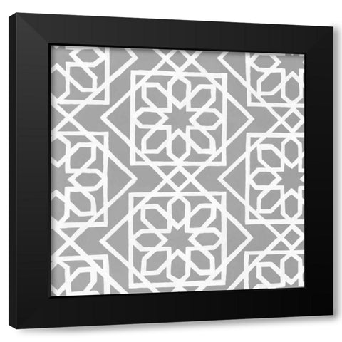 Latticework Tile III Black Modern Wood Framed Art Print by Smith, Hope