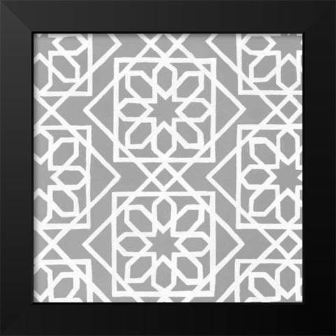 Latticework Tile III Black Modern Wood Framed Art Print by Smith, Hope