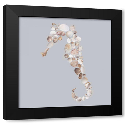 Seahorse Black Modern Wood Framed Art Print by Lloyd, Justin