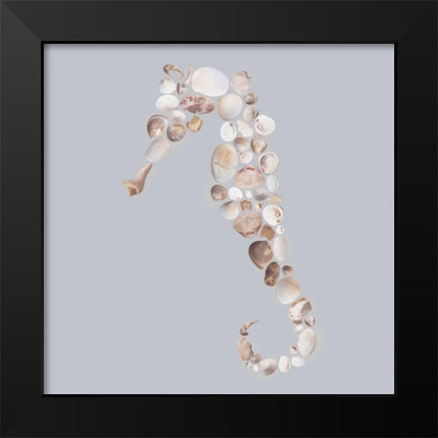 Seahorse Black Modern Wood Framed Art Print by Lloyd, Justin