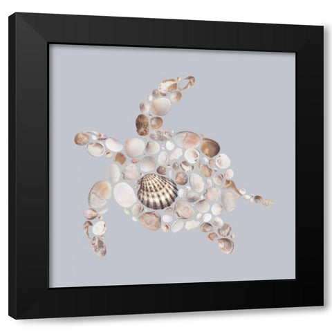 Sea Turtle Black Modern Wood Framed Art Print by Lloyd, Justin