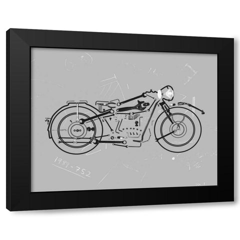 Mechanics I Black Modern Wood Framed Art Print with Double Matting by Lloyd, Justin