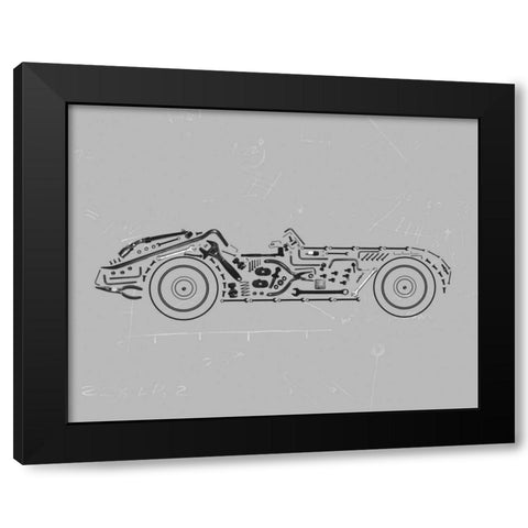 Mechanics IV Black Modern Wood Framed Art Print with Double Matting by Lloyd, Justin