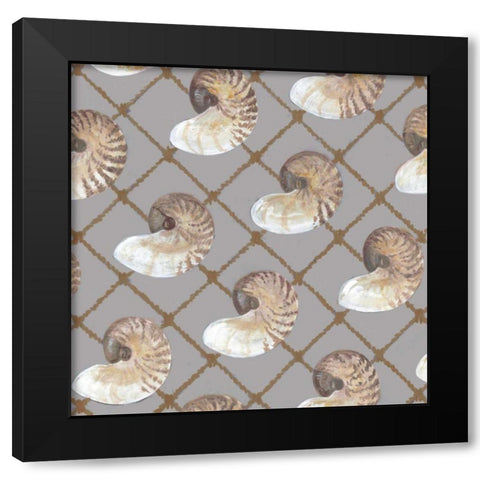 Nautilus Net Black Modern Wood Framed Art Print by Fisk, Arnie