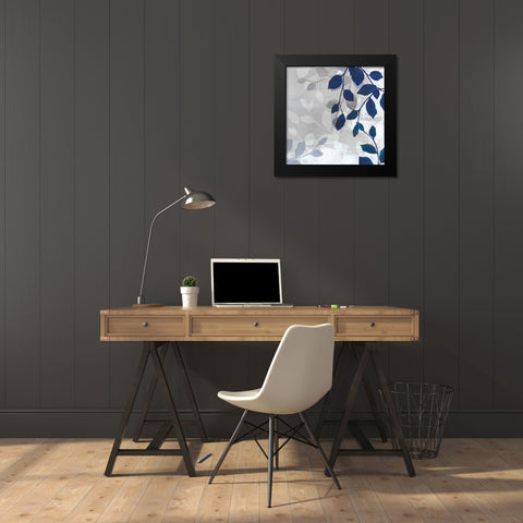 Leaves in the Mist I Black Modern Wood Framed Art Print by Venter, Tandi