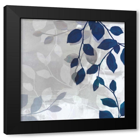 Leaves in the Mist I Black Modern Wood Framed Art Print by Venter, Tandi