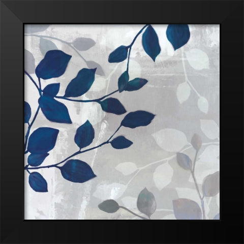 Leaves in the Mist II Black Modern Wood Framed Art Print by Venter, Tandi