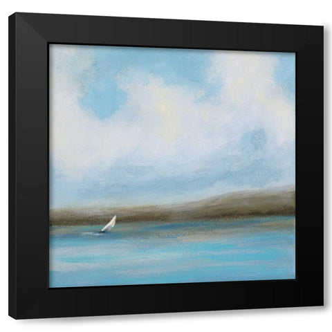 Sailing Day II Black Modern Wood Framed Art Print with Double Matting by Vindedzis, Rita
