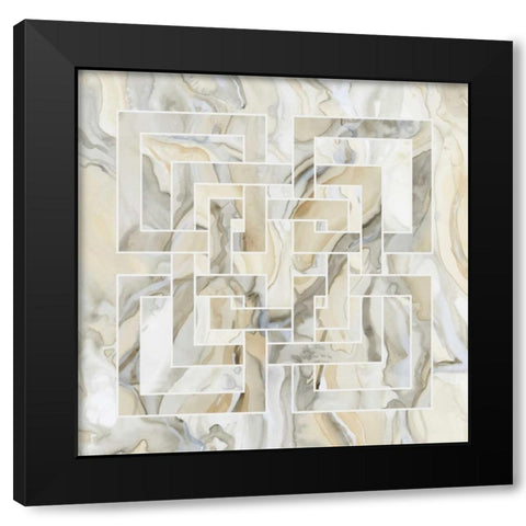 Onyx IV Black Modern Wood Framed Art Print with Double Matting by Banks, Debbie
