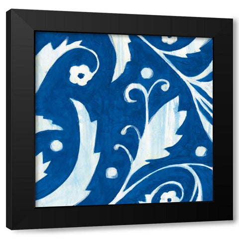Tangled In Blue I Black Modern Wood Framed Art Print by Smith, Hope