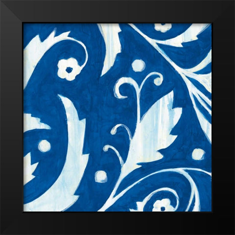 Tangled In Blue I Black Modern Wood Framed Art Print by Smith, Hope