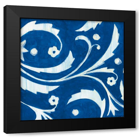 Tangled In Blue II Black Modern Wood Framed Art Print by Smith, Hope