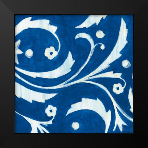 Tangled In Blue II Black Modern Wood Framed Art Print by Smith, Hope