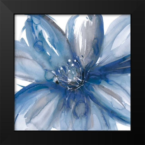 Blue Beauty I Black Modern Wood Framed Art Print by Meyers, Rebecca