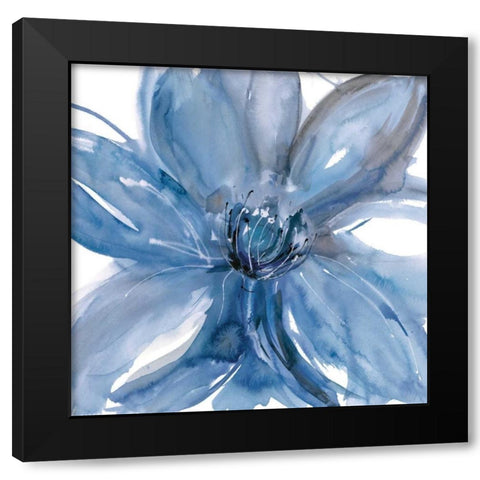 Blue Beauty II Black Modern Wood Framed Art Print by Meyers, Rebecca