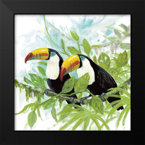 Toucans Black Modern Wood Framed Art Print by Fisk, Arnie