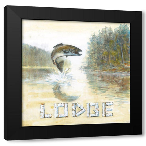 Lodge Black Modern Wood Framed Art Print with Double Matting by Fisk, Arnie