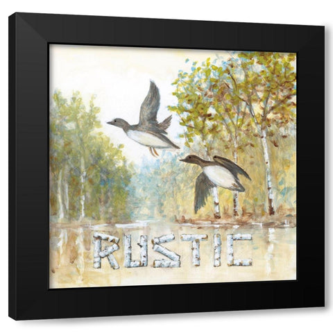 Rustic Black Modern Wood Framed Art Print with Double Matting by Fisk, Arnie