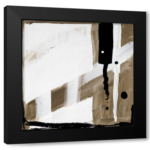 Maybe Black Modern Wood Framed Art Print with Double Matting by Fournier, Joyce