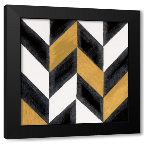 Pattern Party I Black Modern Wood Framed Art Print by Vindedzis, Rita