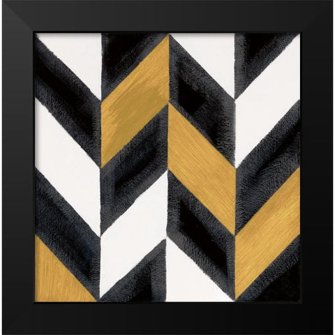 Pattern Party I Black Modern Wood Framed Art Print by Vindedzis, Rita