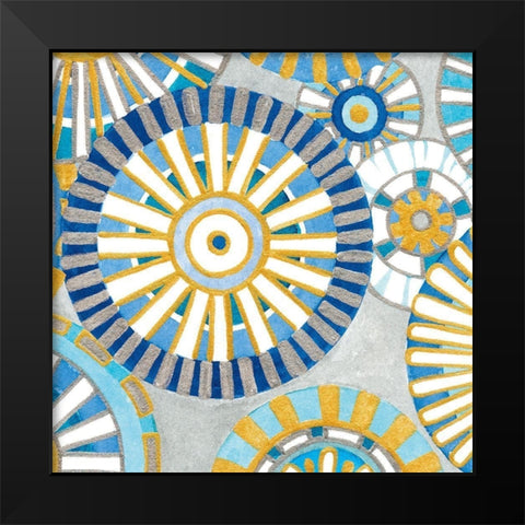 Circle Delight II Black Modern Wood Framed Art Print by Banks, Debbie