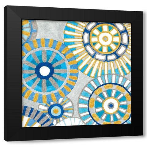 Circle Delight III Black Modern Wood Framed Art Print with Double Matting by Banks, Debbie