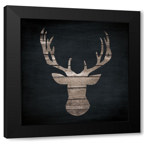 Urban Antlers I Black Modern Wood Framed Art Print by Venter, Tandi