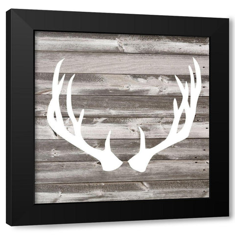 Antler Art I Black Modern Wood Framed Art Print by Venter, Tandi