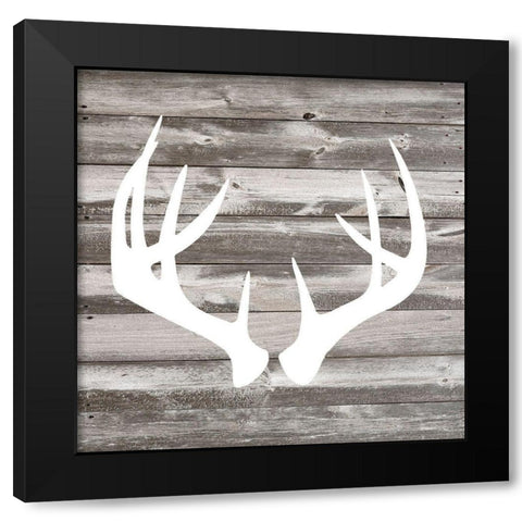 Antler Art II Black Modern Wood Framed Art Print with Double Matting by Venter, Tandi